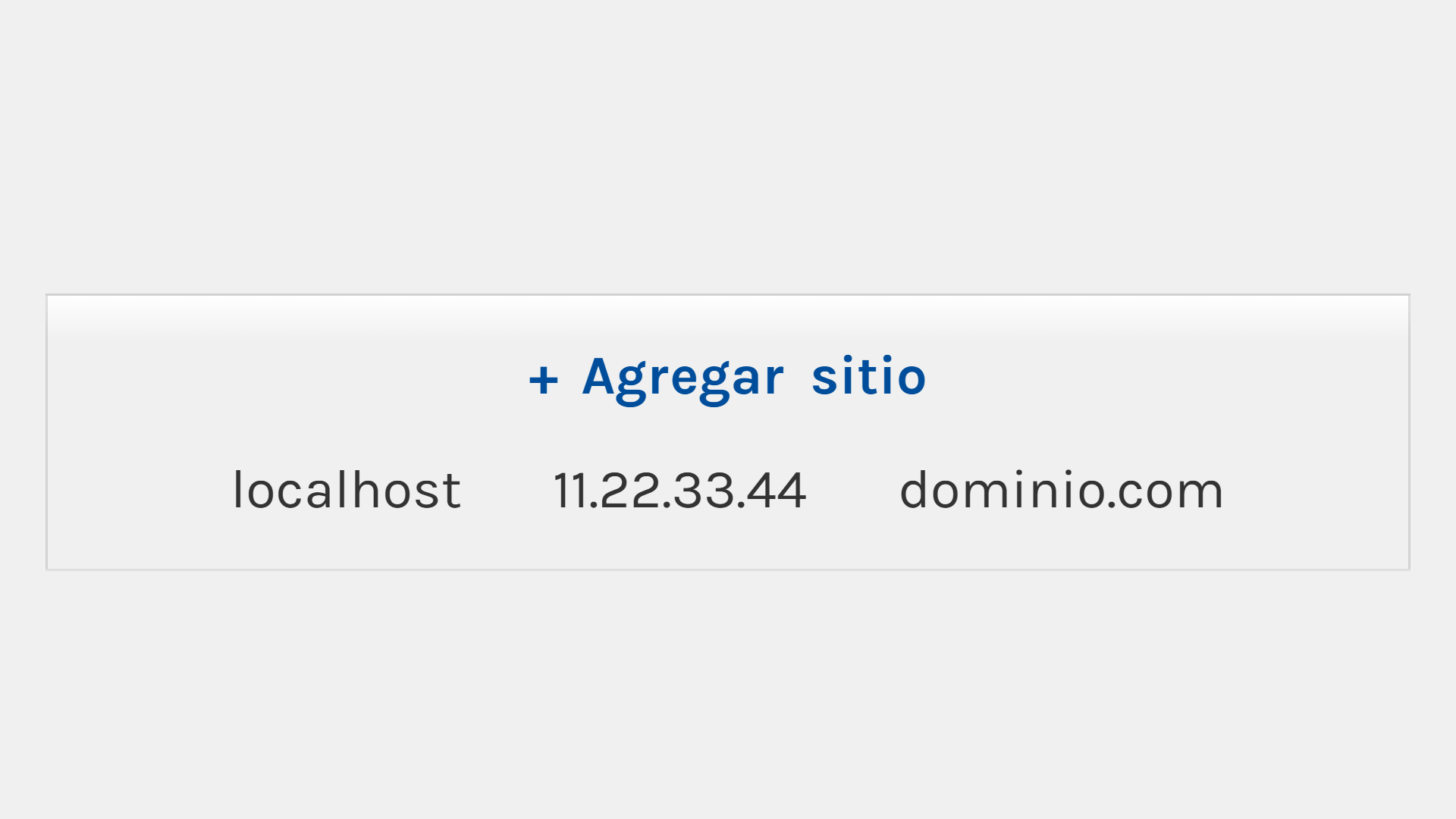 Imagen de Agregar sitio