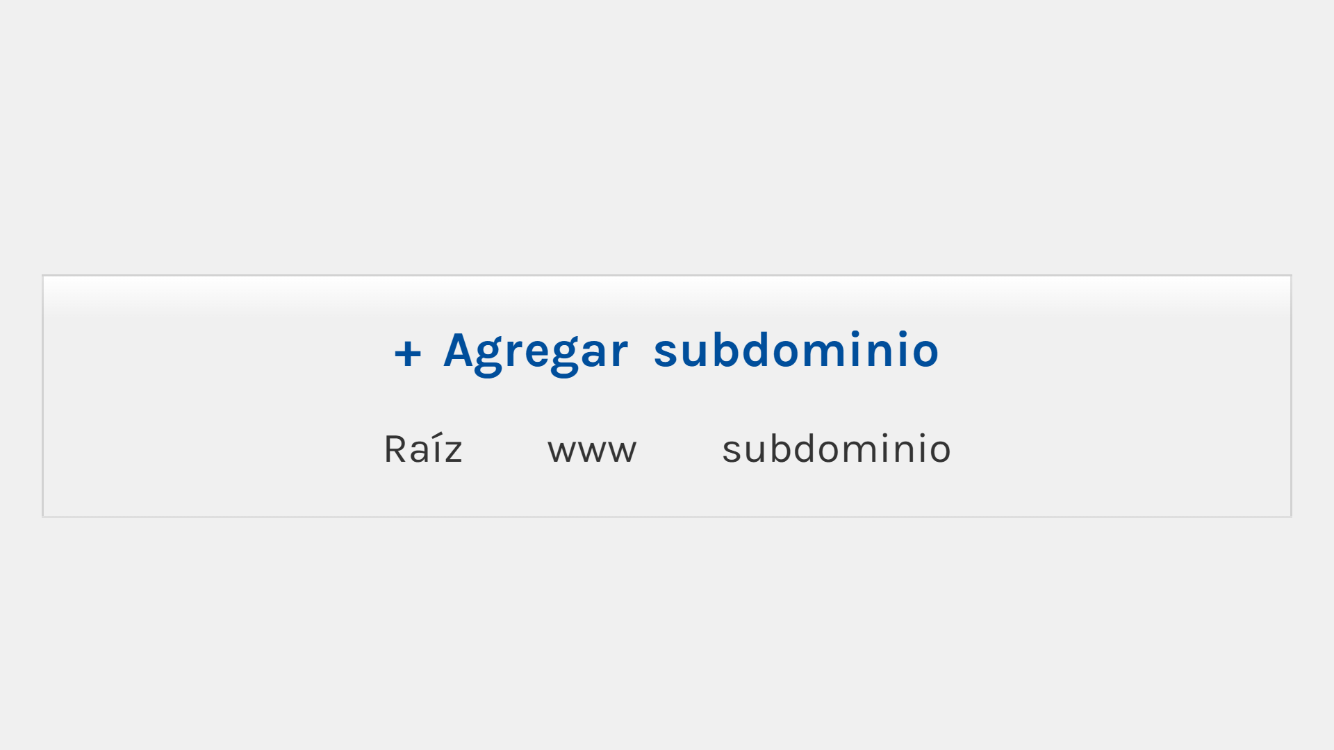 Imagen de Agregar subdominio